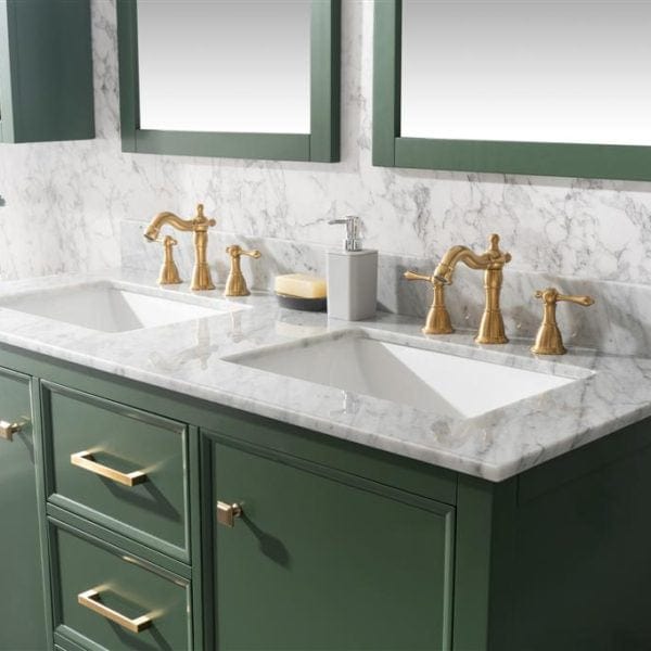 Legion Furniture 54" Double Sink Vanity Cabinet With Carrara White Top