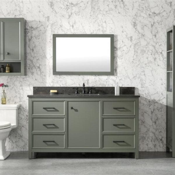 Legion Furniture 60" Single Sink Vanity Cabinet With Carrara White Top