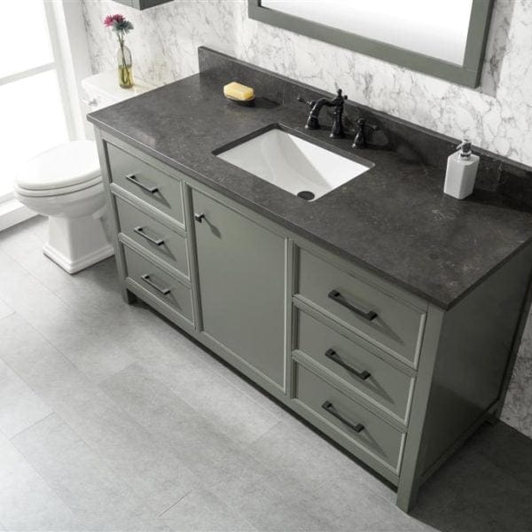 Legion Furniture 60" Single Sink Vanity Cabinet With Carrara White Top