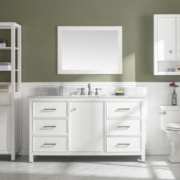 Legion Furniture 60" Single Sink Vanity Cabinet With Carrara White Top