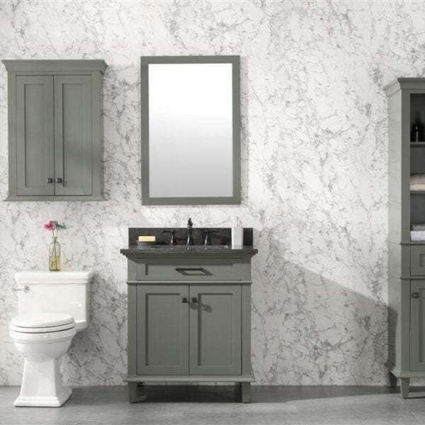 Legion Furniture 30" Sink Vanity Cabinet With Carrara White Top