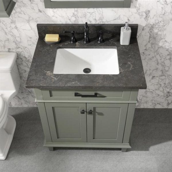 Legion Furniture 30" Sink Vanity Cabinet With Carrara White Top