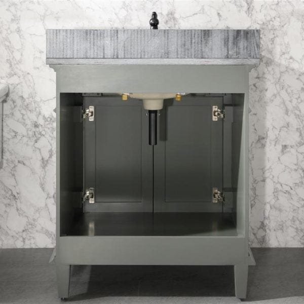 Legion Furniture 30" Sink Vanity Cabinet With Carrara White Top