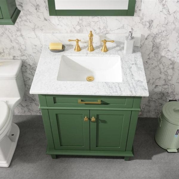 Legion Furniture 30" Sink Vanity Cabinet With Carrara White Top