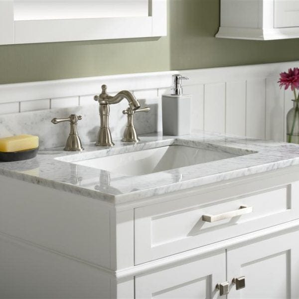 Legion Furniture 30" Sink Vanity Cabinet With Carrara White Top