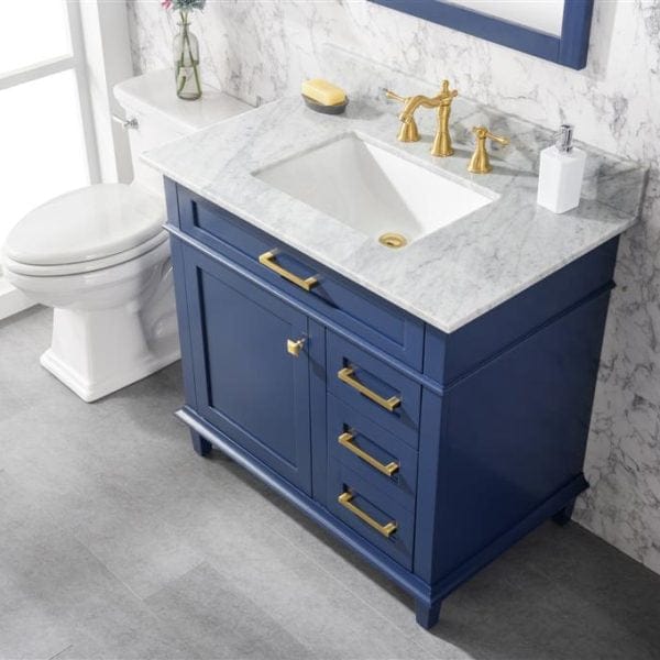 Legion Furniture 36" Sink Vanity Cabinet With Carrara White Top