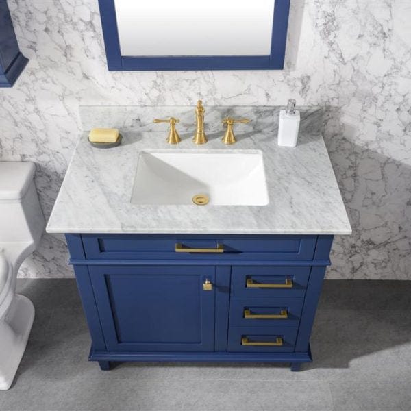 Legion Furniture 36" Sink Vanity Cabinet With Carrara White Top