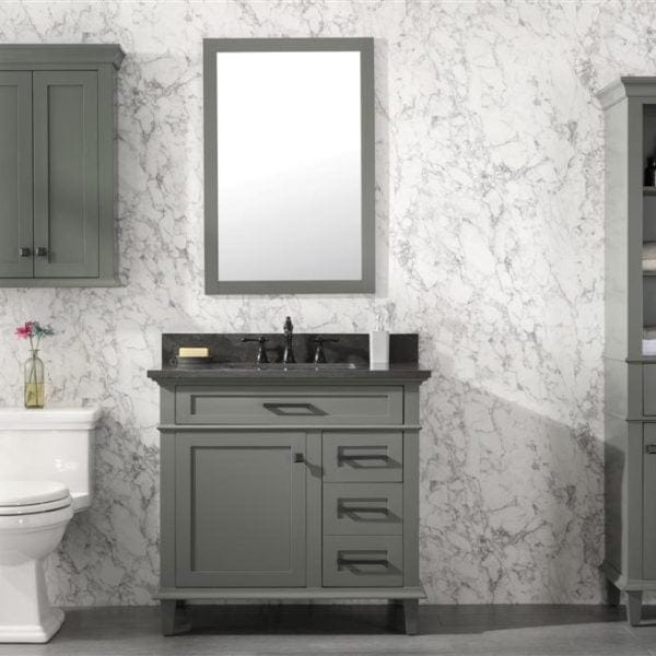 Legion Furniture 36" Sink Vanity Cabinet With Carrara White Top