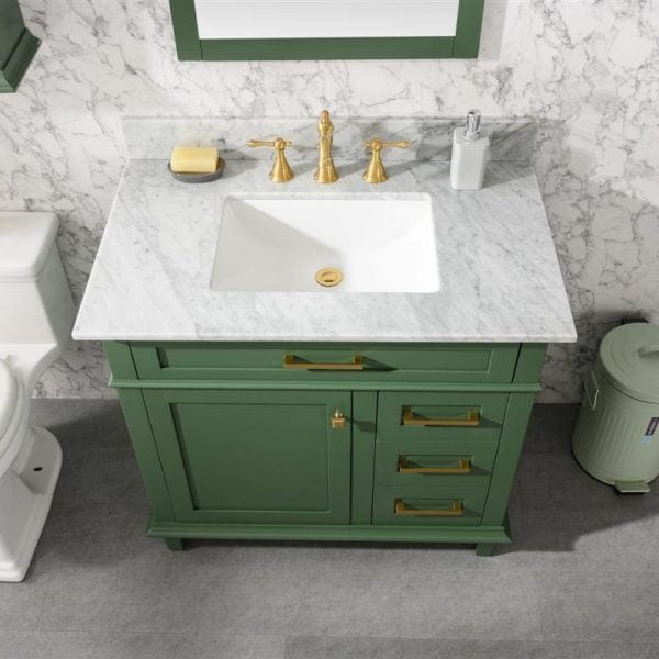 Legion Furniture 36" Sink Vanity Cabinet With Carrara White Top