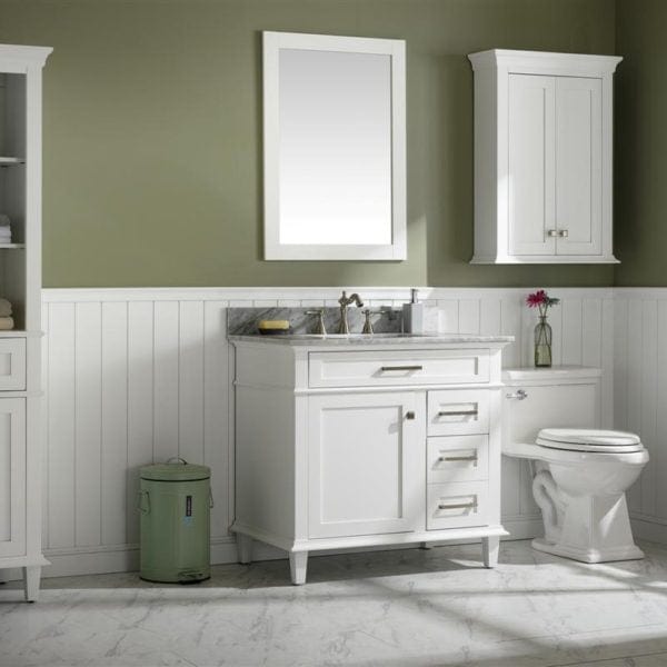 Legion Furniture 36" Sink Vanity Cabinet With Carrara White Top