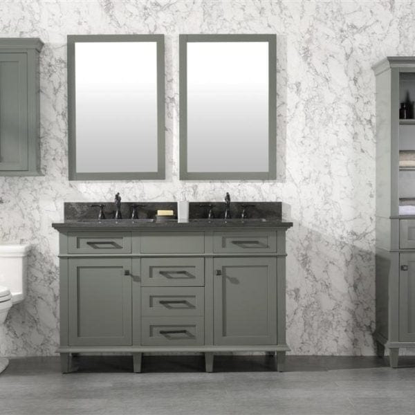 Legion Furniture 54" Double Sink Vanity Cabinet With Carrara White Top