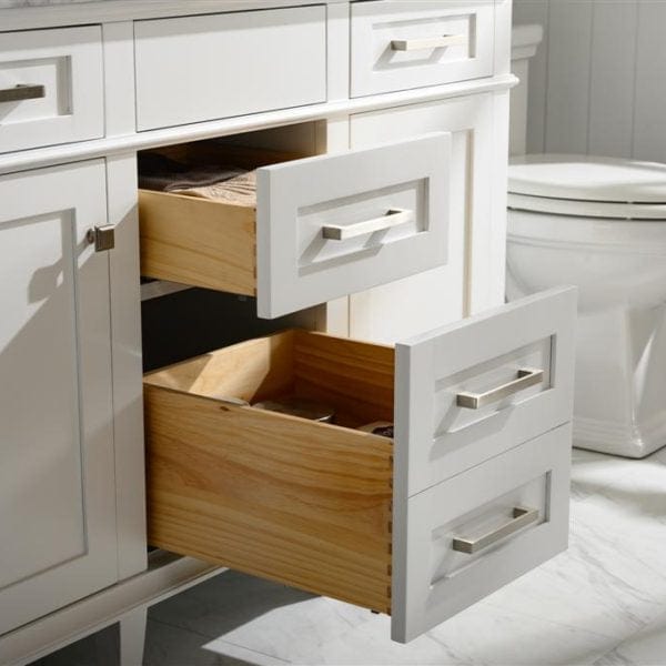 Legion Furniture 54" Double Sink Vanity Cabinet With Carrara White Top