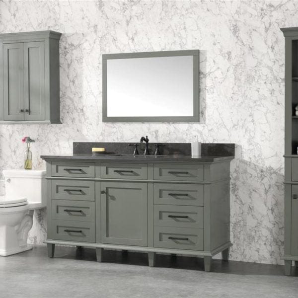 Legion Furniture 60" Single Sink Vanity Cabinet With Carrara White Top