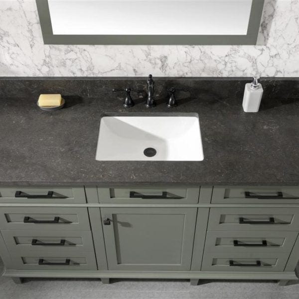 Legion Furniture 60" Single Sink Vanity Cabinet With Carrara White Top