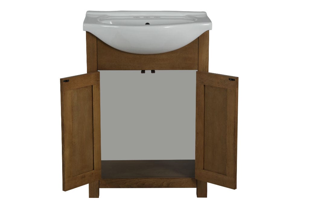 Legion Furniture 24" Weathered Brown Sink Vanity, No Faucet WLF6043