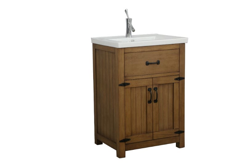 Legion Furniture 24" Weathered Brown Sink Vanity, No Faucet WLF6044-24