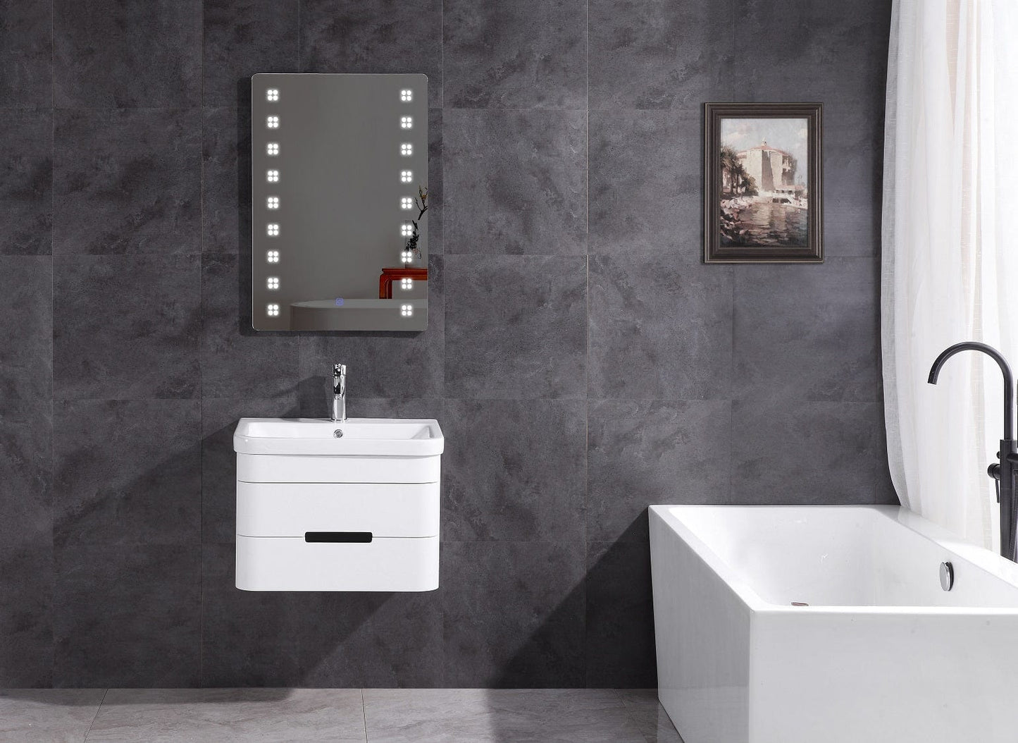 Legion Furniture Bathroom Vanity With Led Mirror- PVC