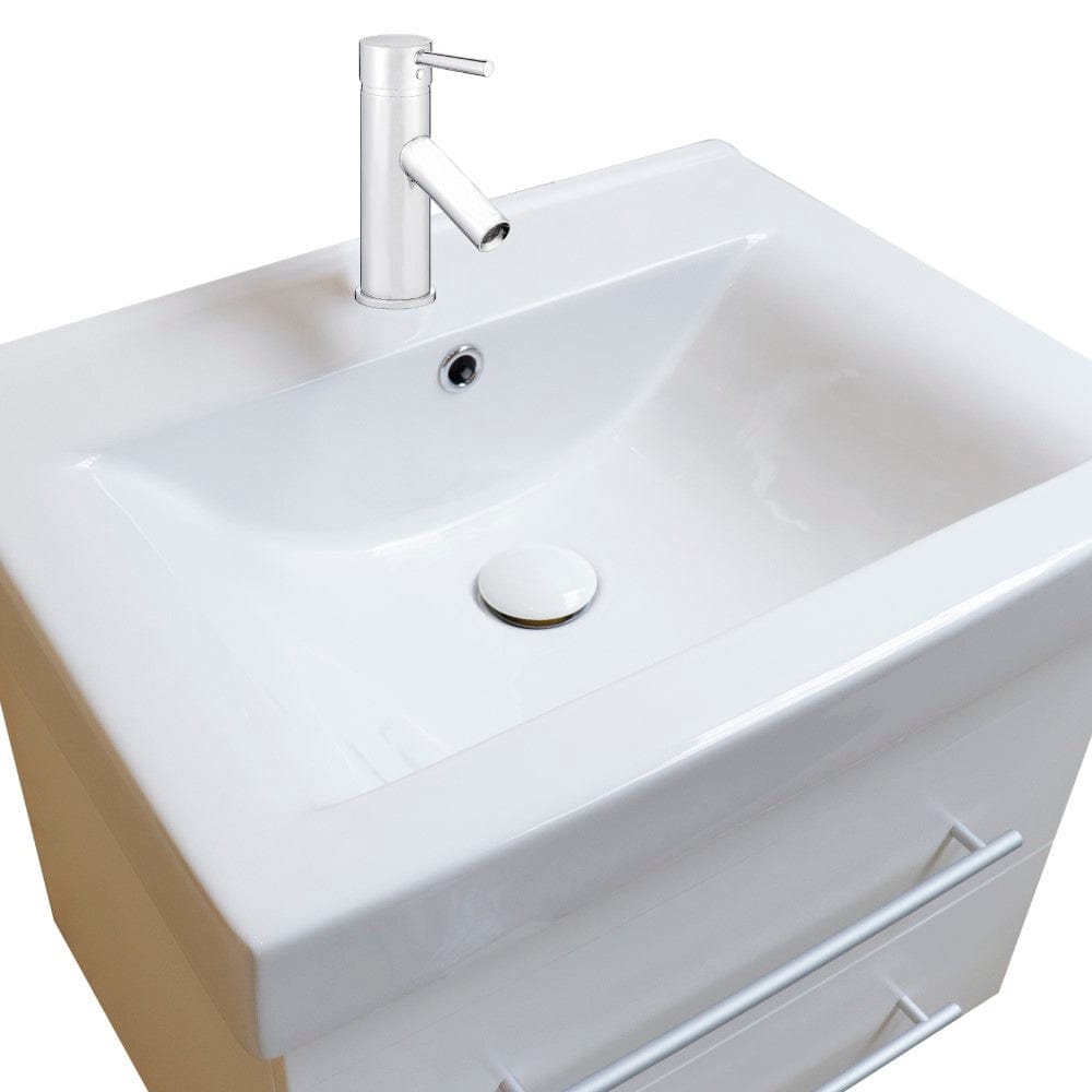 Bellaterra 24.25 in Single Wall Mount Style Sink Vanity