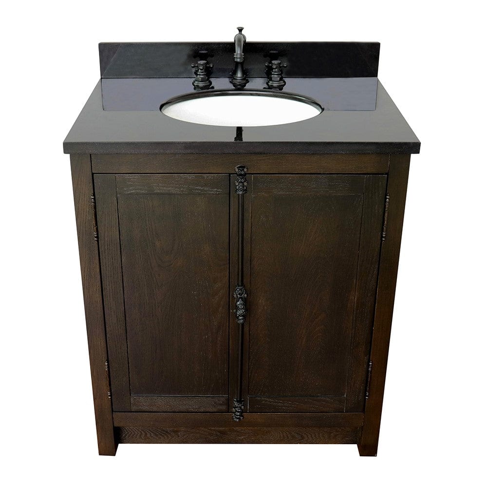 Bellaterra 31" Single Vanity in Brown Ash Finish