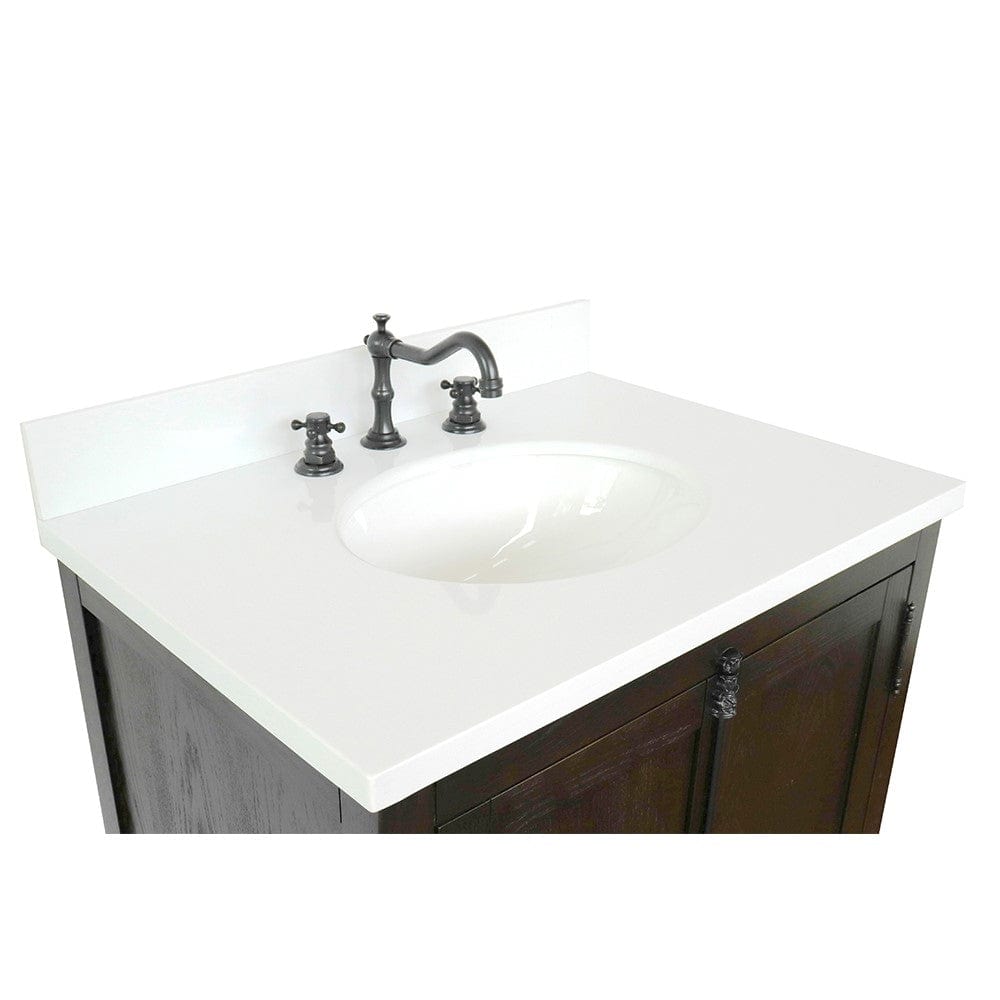 Bellaterra 31" Single Vanity in Brown Ash Finish