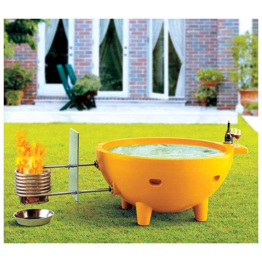 ALFI brand FireHotTub The Round Fire Burning Portable Outdoor Hot Bath Tub