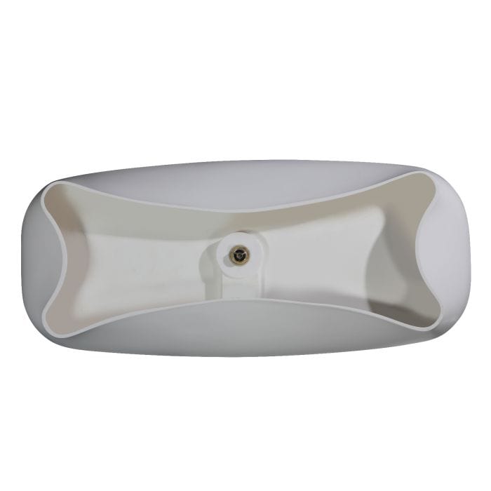 ALFI brand AB9980 67" White Matte Solid Surface Resin Bathtub