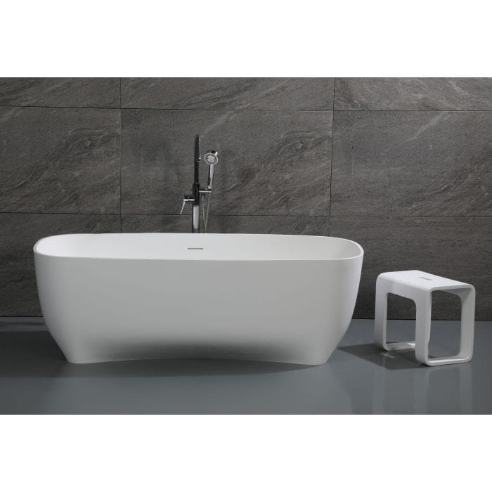 ALFI brand AB9980 67" White Matte Solid Surface Resin Bathtub