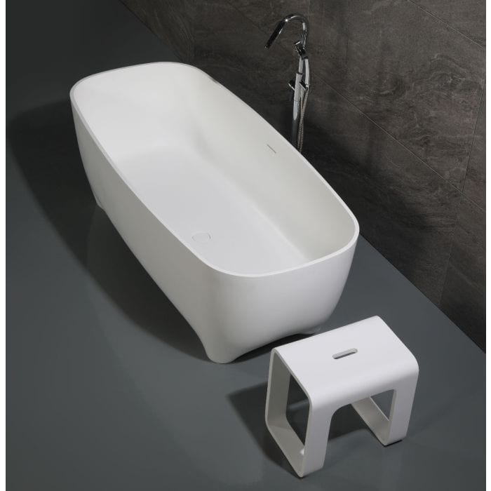 ALFI brand AB9980 67" White Matte Solid Surface Resin Bathtub