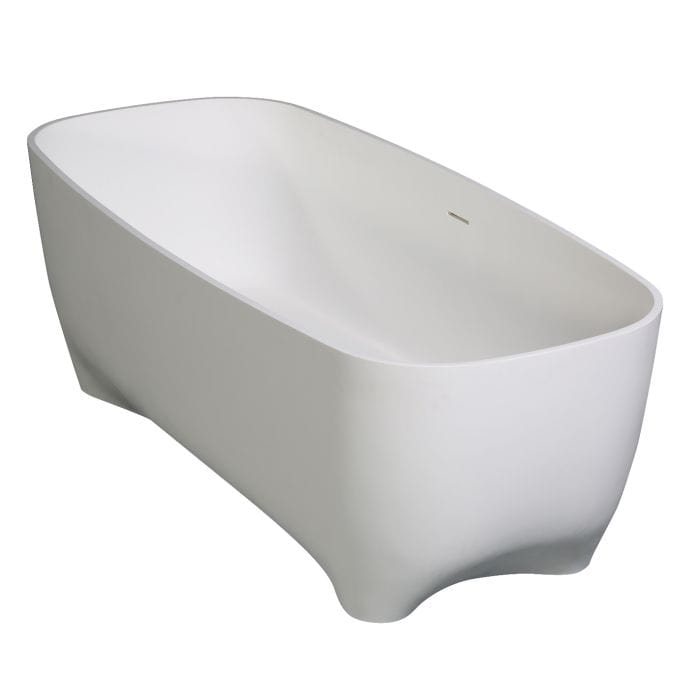 ALFI brand AB9980 67" White Matte Solid Surface Resin Bathtub