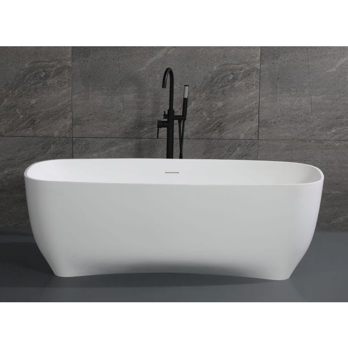 ALFI brand AB9980 67" White Matte Solid Surface Resin Bathtub