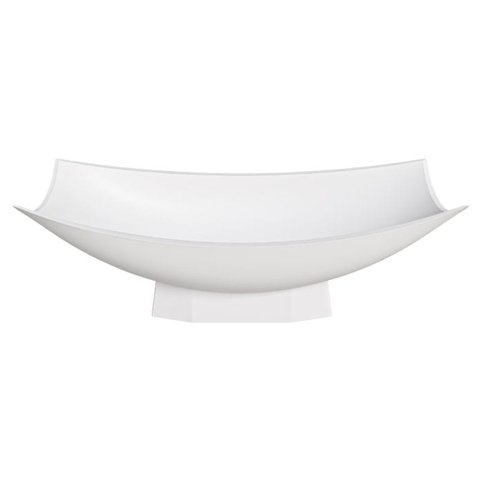 ALFI brand AB9992 White Matte 71" Solid Surface Resin Free Standing Hammock Style Bathtub