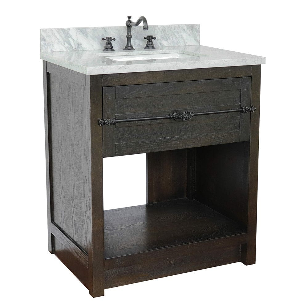 Bellaterra 31" Single Vanity in Brown Ash Finish