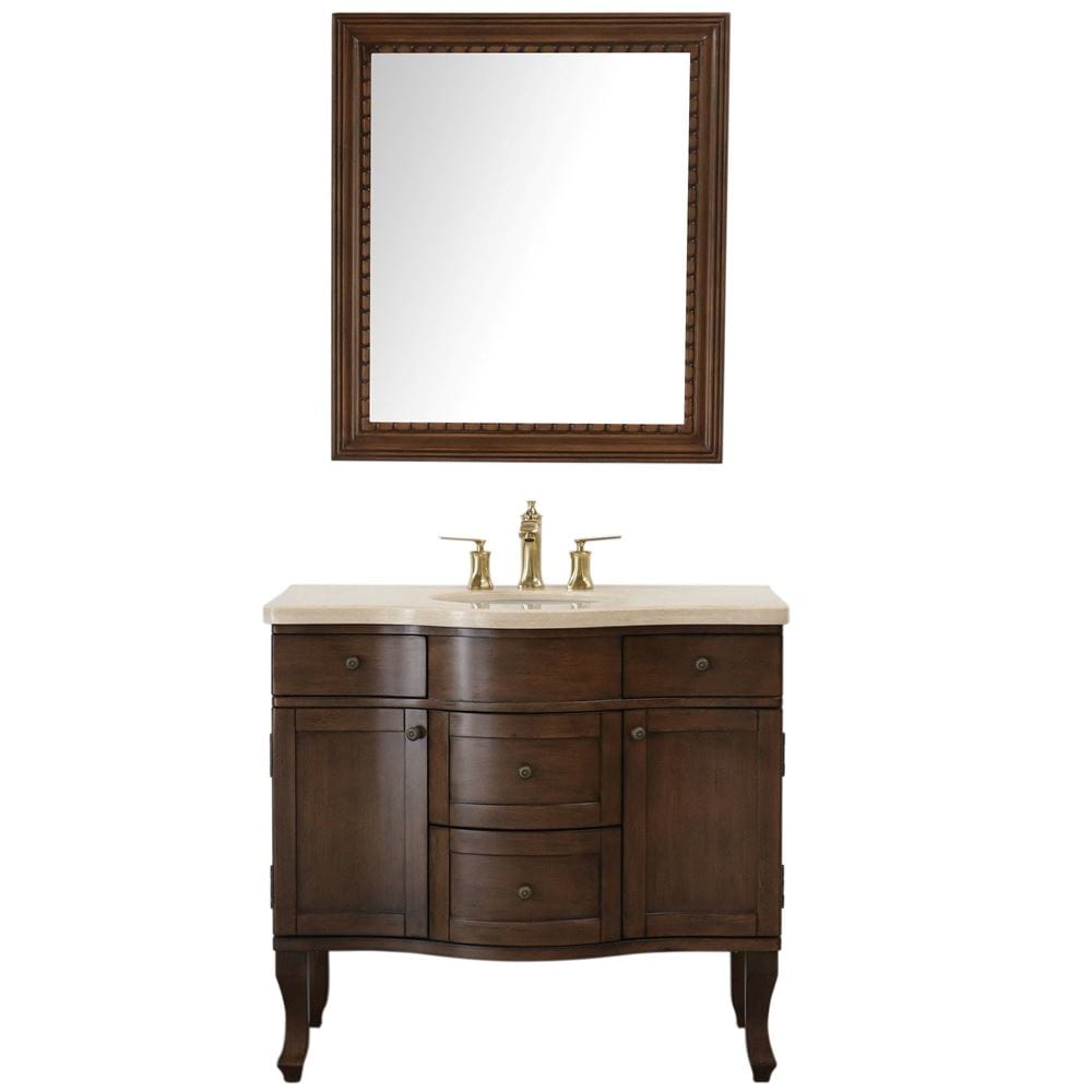 Bellaterra 38.2 in Single sink vanity-wood-walnut 203045