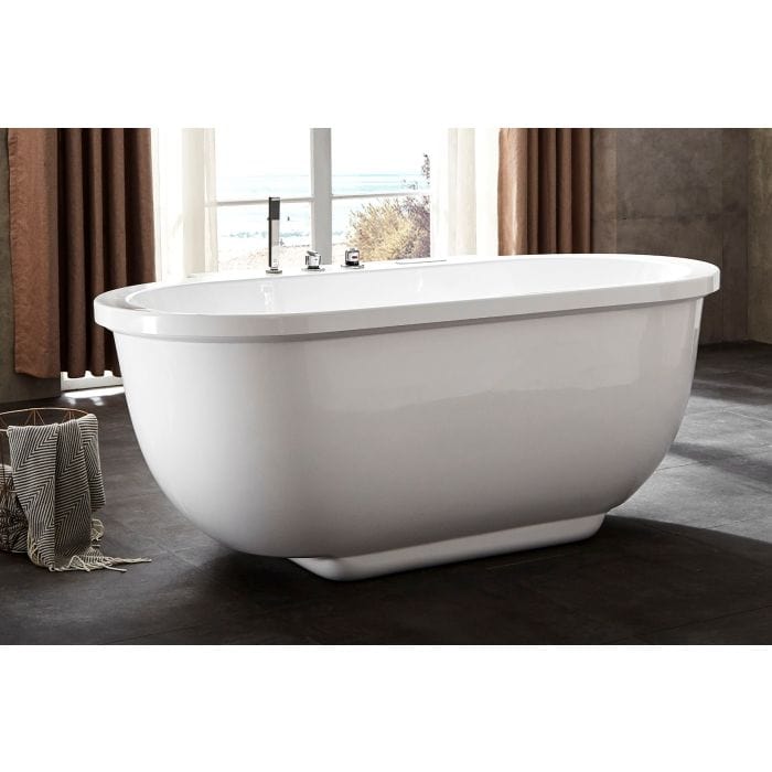 EAGO AM128ETL 6 ft Acrylic White Whirlpool Bathtub w Fixtures