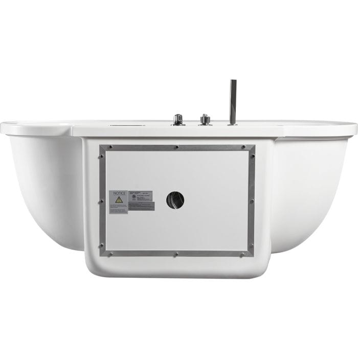 EAGO AM128ETL 6 ft Acrylic White Whirlpool Bathtub w Fixtures