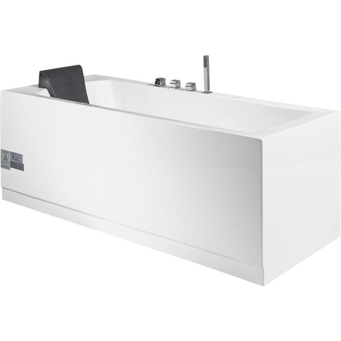 EAGO AM154ETL-R5 5 ft Acrylic White Rectangular Whirlpool Bathtub w Fixtures