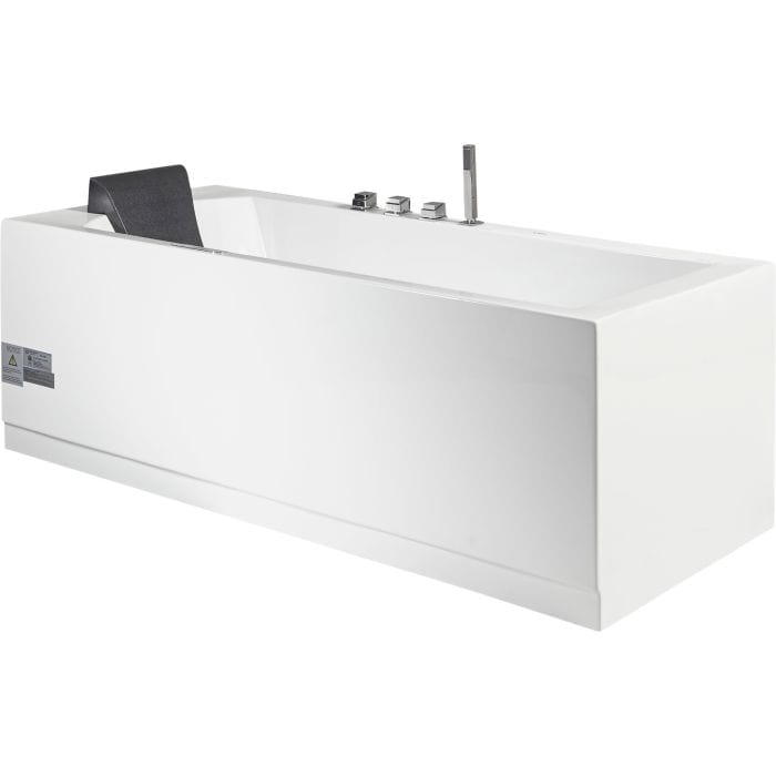 EAGO AM154ETL-R6 6 ft Acrylic White Rectangular Whirlpool Bathtub w Fixtures