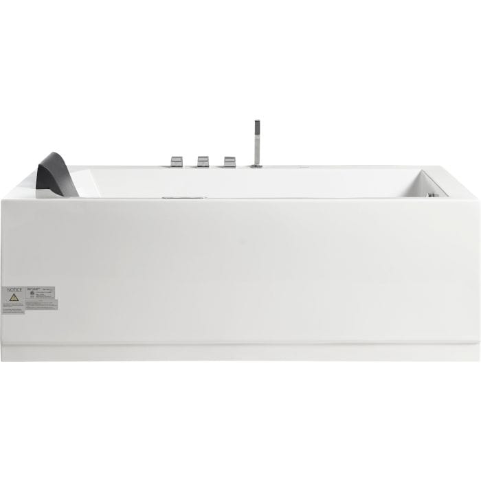 EAGO AM154ETL-R6 6 ft Acrylic White Rectangular Whirlpool Bathtub w Fixtures