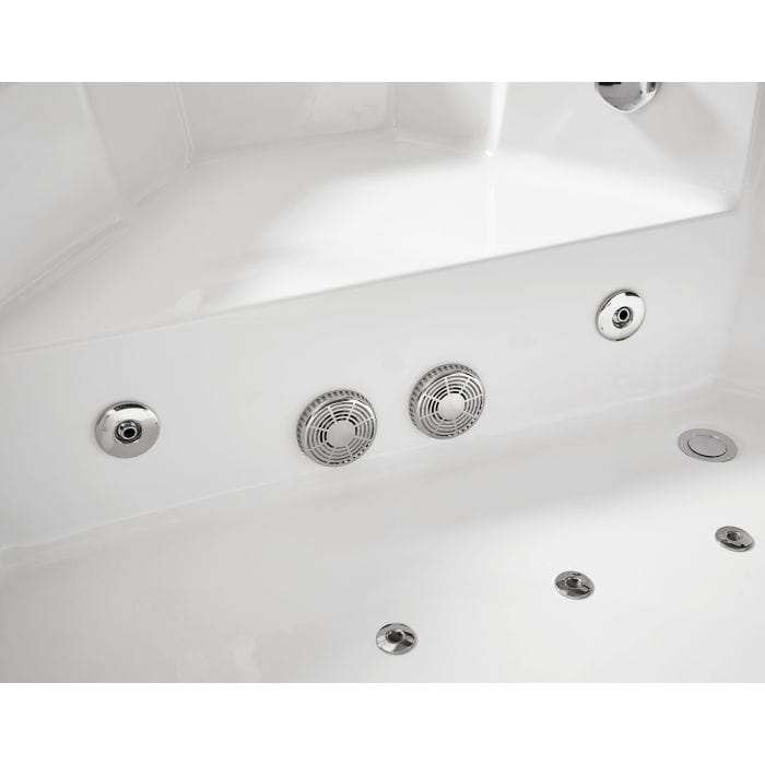 EAGO AM156ETL 5 ft Clear Corner Acrylic Whirlpool Bathtub for Two