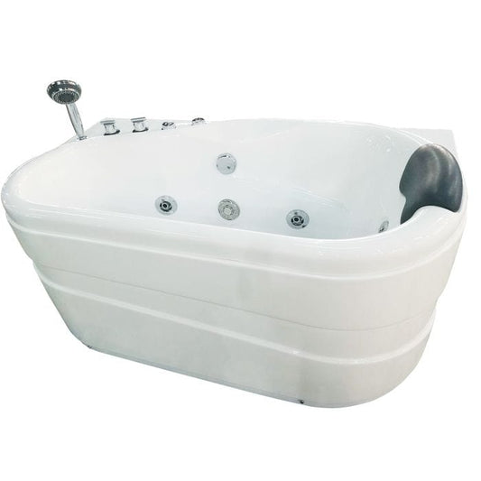 EAGO AM175-L  5'' White Acrylic Whirlpool Bathtub - Drain on Right