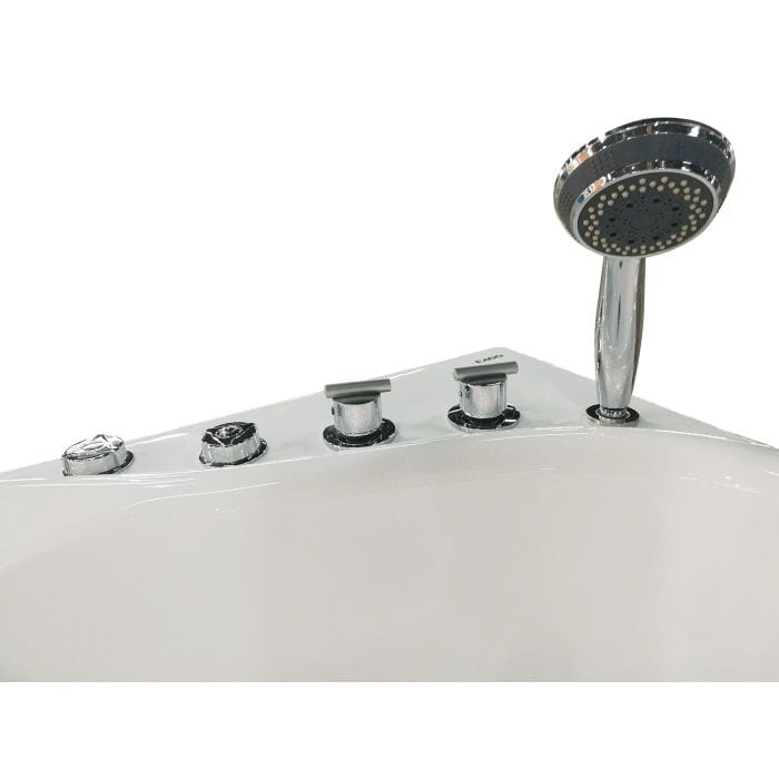 EAGO AM175-R  5' White Acrylic Whirlpool Bathtub - Drain on Left