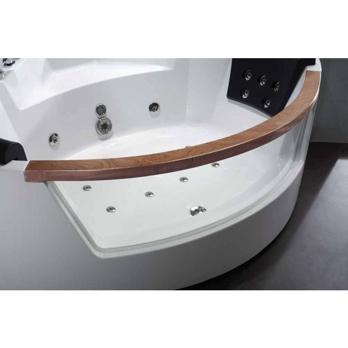 EAGO AM197ETL 5 ft Clear Rounded Corner Acrylic Whirlpool Bathtub for Two