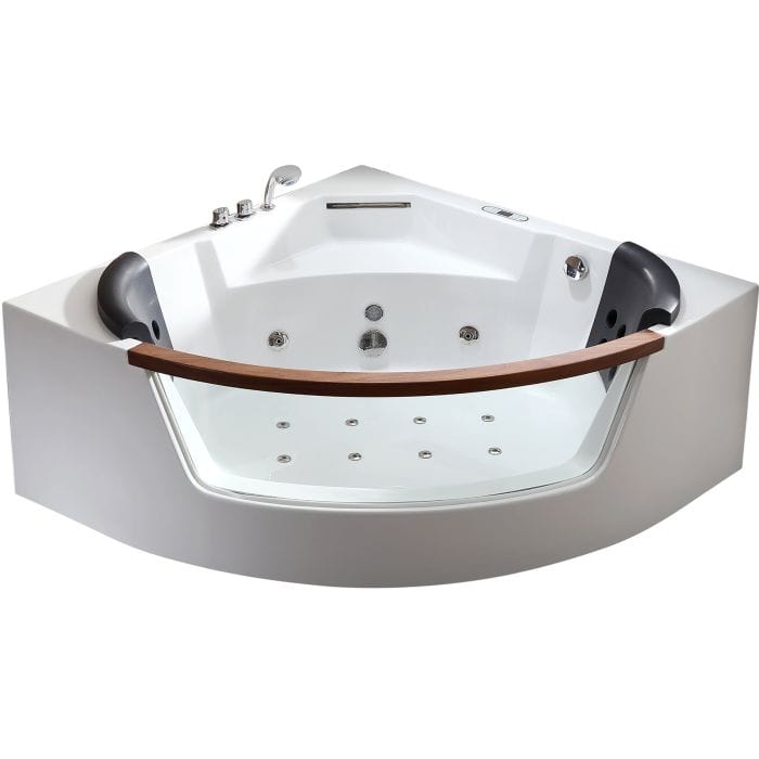 EAGO AM197ETL 5 ft Clear Rounded Corner Acrylic Whirlpool Bathtub for Two