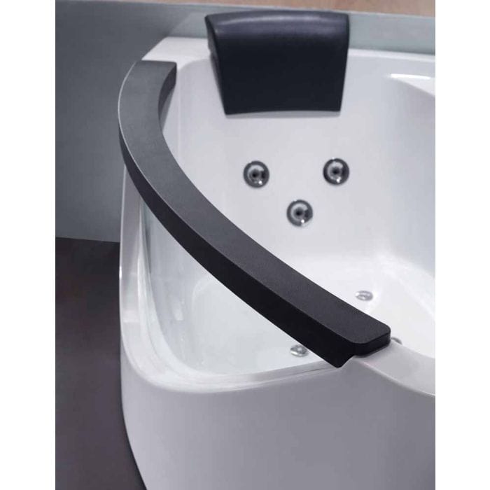 EAGO AM198ETL-R 5 ft Clear Rounded Right Corner Acrylic Whirlpool Bathtub