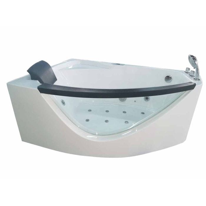 EAGO AM198ETL-R 5 ft Clear Rounded Right Corner Acrylic Whirlpool Bathtub