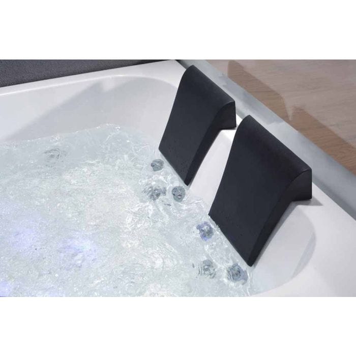 EAGO AM199ETL 5ft Clear Rounded Corner Acrylic Whirlpool Bathtub for Two