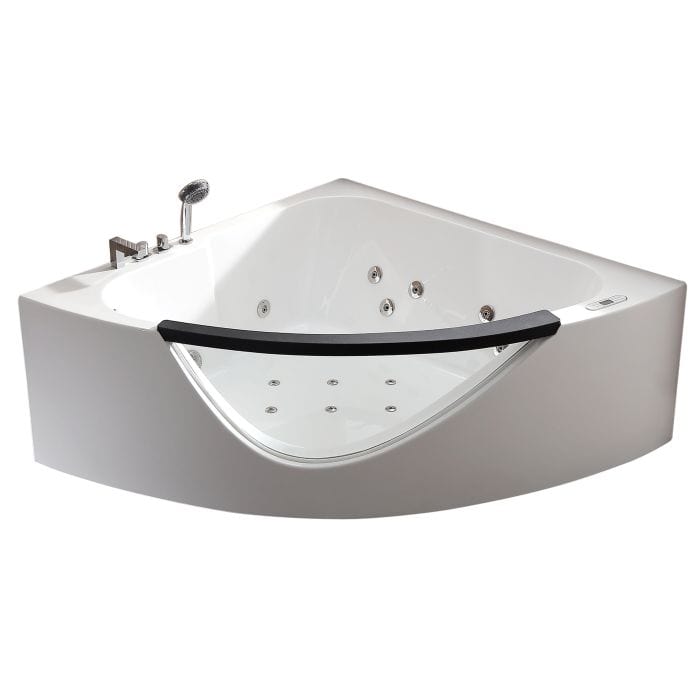 EAGO AM199ETL 5ft Clear Rounded Corner Acrylic Whirlpool Bathtub for Two