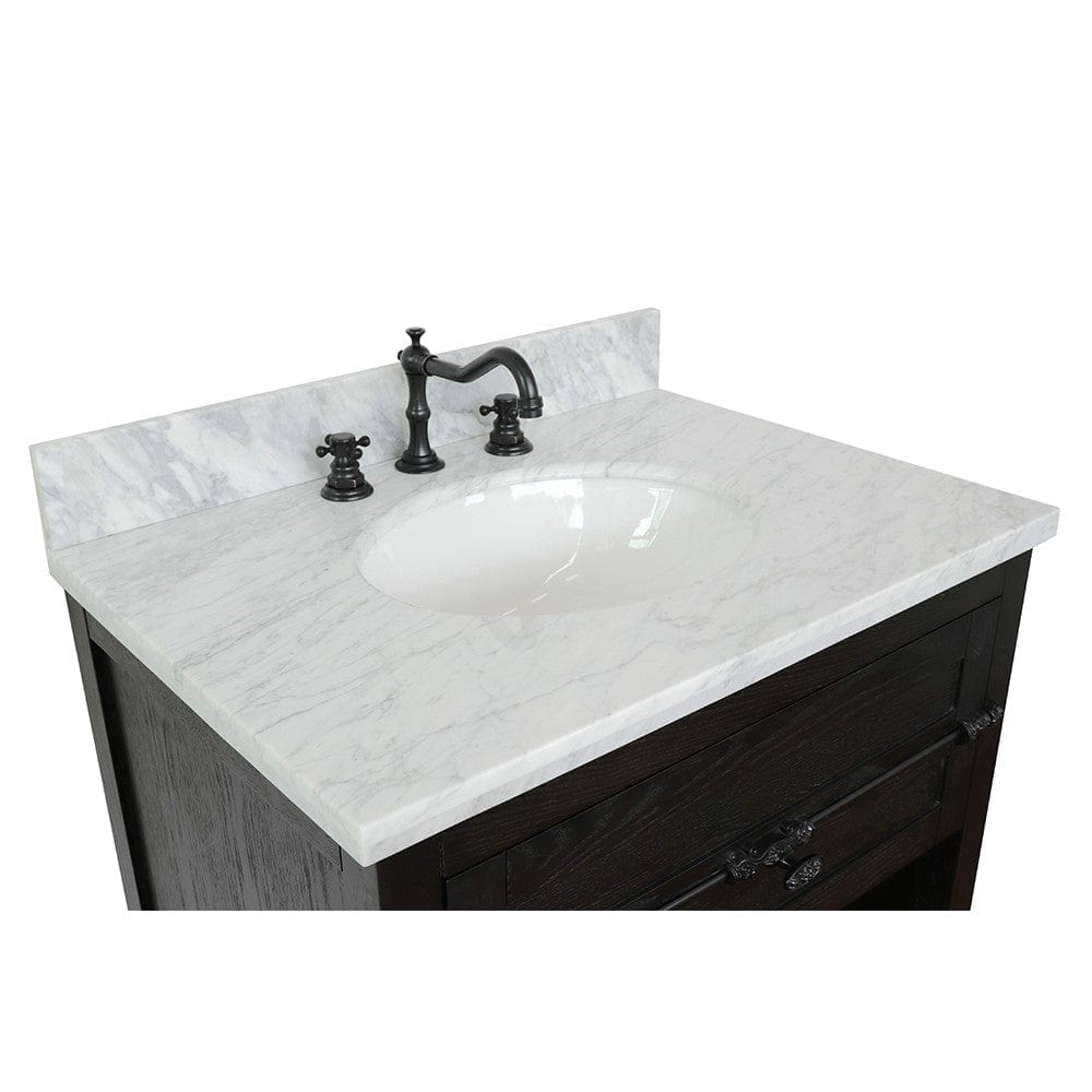 Bellaterra 31" Single Vanity in Brown Ash Finish