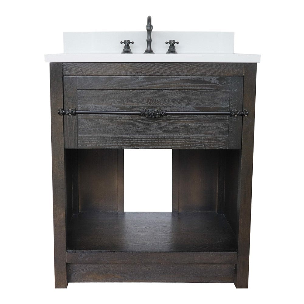 Bellaterra 31" Single Vanity in Brown Ash Finish