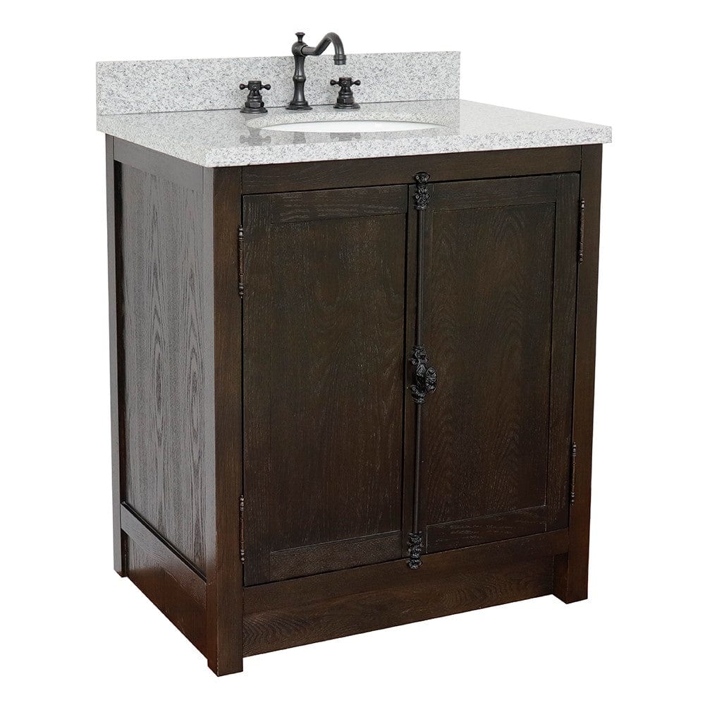 Bellaterra 31" Single Vanity in Brown Ash Finish